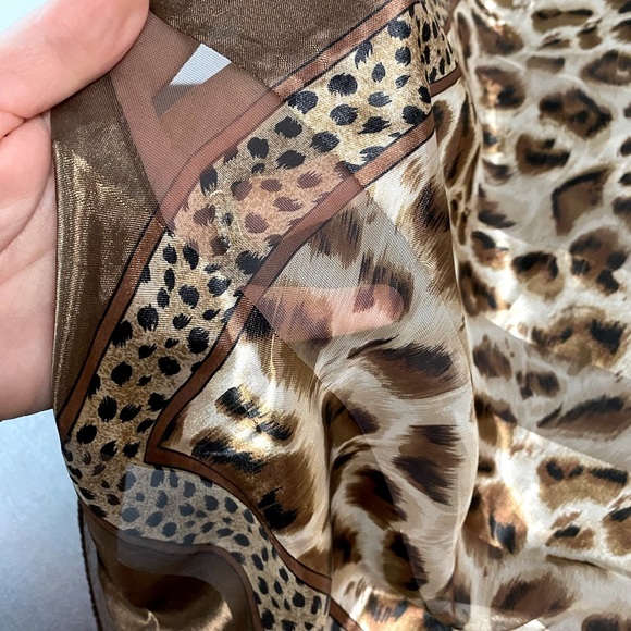 Scarf Vintage Leopard Print Scarves for Women - Picture 3 of 5